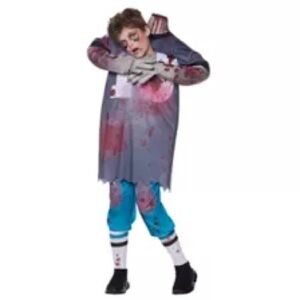 Dead Zone Zombie Kids Costume - Purple and Blue Used Football Headless